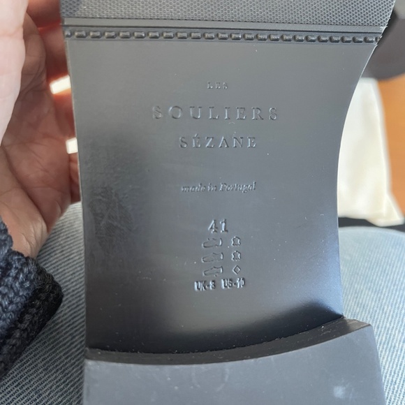 Sezane Andrea Loafers - Black Crocodile Print - Like New - 10 - Picture 3 of 5